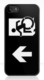 Accessible Exit Sign Project Wheelchair Wheelie Running Man Symbol Means of Egress Icon Disability Emergency Evacuation Fire Safety iPhone Case 155