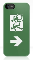 Accessible Exit Sign Project Wheelchair Wheelie Running Man Symbol Means of Egress Icon Disability Emergency Evacuation Fire Safety iPhone Case 158