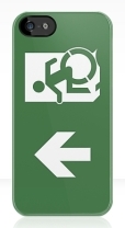 Accessible Exit Sign Project Wheelchair Wheelie Running Man Symbol Means of Egress Icon Disability Emergency Evacuation Fire Safety iPhone Case 23