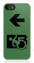 Accessible Exit Sign Project Wheelchair Wheelie Running Man Symbol Means of Egress Icon Disability Emergency Evacuation Fire Safety iPhone Case 29