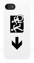 Accessible Exit Sign Project Wheelchair Wheelie Running Man Symbol Means of Egress Icon Disability Emergency Evacuation Fire Safety iPhone Case 57