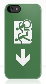 Accessible Exit Sign Project Wheelchair Wheelie Running Man Symbol Means of Egress Icon Disability Emergency Evacuation Fire Safety iPhone Case 6