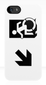 Accessible Exit Sign Project Wheelchair Wheelie Running Man Symbol Means of Egress Icon Disability Emergency Evacuation Fire Safety iPhone Case 63