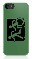 Accessible Exit Sign Project Wheelchair Wheelie Running Man Symbol Means of Egress Icon Disability Emergency Evacuation Fire Safety iPhone Case 67