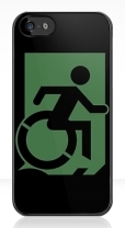 Accessible Exit Sign Project Wheelchair Wheelie Running Man Symbol Means of Egress Icon Disability Emergency Evacuation Fire Safety iPhone Case 86