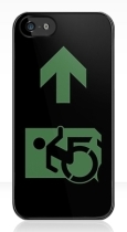 Accessible Exit Sign Project Wheelchair Wheelie Running Man Symbol Means of Egress Icon Disability Emergency Evacuation Fire Safety iPhone Case 90