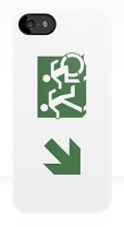 Accessible Exit Sign Project Wheelchair Wheelie Running Man Symbol Means of Egress Icon Disability Emergency Evacuation Fire Safety iPhone Case 93