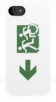 Accessible Exit Sign Project Wheelchair Wheelie Running Man Symbol Means of Egress Icon Disability Emergency Evacuation Fire Safety iPhone Case 95