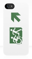 Accessible Exit Sign Project Wheelchair Wheelie Running Man Symbol Means of Egress Icon Disability Emergency Evacuation Fire Safety iPhone Case 99
