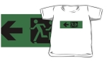 Accessible Exit Sign Project Wheelchair Wheelie Running Man Symbol Means of Egress Icon Disability Emergency Evacuation Fire Safety Kids T-shirt 152