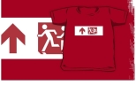 Accessible Exit Sign Project Wheelchair Wheelie Running Man Symbol Means of Egress Icon Disability Emergency Evacuation Fire Safety Kids T-shirt 155