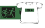 Accessible Exit Sign Project Wheelchair Wheelie Running Man Symbol Means of Egress Icon Disability Emergency Evacuation Fire Safety Kids T-shirt 158