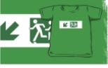 Accessible Exit Sign Project Wheelchair Wheelie Running Man Symbol Means of Egress Icon Disability Emergency Evacuation Fire Safety Kids T-shirt 175