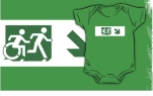 Accessible Exit Sign Project Wheelchair Wheelie Running Man Symbol Means of Egress Icon Disability Emergency Evacuation Fire Safety Kids T-shirt 185