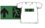 Accessible Exit Sign Project Wheelchair Wheelie Running Man Symbol Means of Egress Icon Disability Emergency Evacuation Fire Safety Kids T-shirt 246