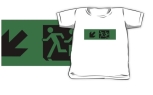 Accessible Exit Sign Project Wheelchair Wheelie Running Man Symbol Means of Egress Icon Disability Emergency Evacuation Fire Safety Kids T-shirt 255