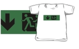 Accessible Exit Sign Project Wheelchair Wheelie Running Man Symbol Means of Egress Icon Disability Emergency Evacuation Fire Safety Kids T-shirt 257