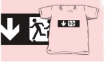 Accessible Exit Sign Project Wheelchair Wheelie Running Man Symbol Means of Egress Icon Disability Emergency Evacuation Fire Safety Kids T-shirt 264