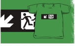 Accessible Exit Sign Project Wheelchair Wheelie Running Man Symbol Means of Egress Icon Disability Emergency Evacuation Fire Safety Kids T-shirt 266