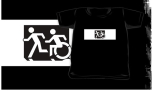 Accessible Exit Sign Project Wheelchair Wheelie Running Man Symbol Means of Egress Icon Disability Emergency Evacuation Fire Safety Kids T-shirt 286