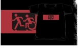 Accessible Exit Sign Project Wheelchair Wheelie Running Man Symbol Means of Egress Icon Disability Emergency Evacuation Fire Safety Kids T-shirt 292