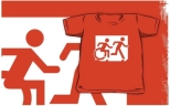 Accessible Exit Sign Project Wheelchair Wheelie Running Man Symbol Means of Egress Icon Disability Emergency Evacuation Fire Safety Kids T-shirt 7