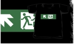 Accessible Exit Sign Project Wheelchair Wheelie Running Man Symbol Means of Egress Icon Disability Emergency Evacuation Fire Safety Kids T-shirt 9