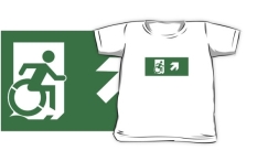 Accessible Exit Sign Project Wheelchair Wheelie Running Man Symbol Means of Egress Icon Disability Emergency Evacuation Fire Safety Kids T-shirts 67