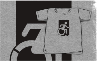 Accessible Exit Sign Project Wheelchair Wheelie Running Man Symbol Means of Egress Icon Disability Emergency Evacuation Fire Safety Kids T-shirts 92