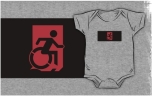Accessible Exit Sign Project Wheelchair Wheelie Running Man Symbol Means of Egress Icon Disability Emergency Evacuation Fire Safety Kids T-shirts 99