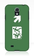 Accessible Exit Sign Project Wheelchair Wheelie Running Man Symbol Means of Egress Icon Disability Emergency Evacuation Fire Safety Samsung Galaxy Case 10