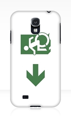 Accessible Exit Sign Project Wheelchair Wheelie Running Man Symbol Means of Egress Icon Disability Emergency Evacuation Fire Safety Samsung Galaxy Case 106