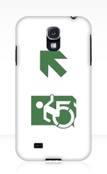 Accessible Exit Sign Project Wheelchair Wheelie Running Man Symbol Means of Egress Icon Disability Emergency Evacuation Fire Safety Samsung Galaxy Case 111