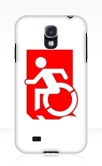 Accessible Exit Sign Project Wheelchair Wheelie Running Man Symbol Means of Egress Icon Disability Emergency Evacuation Fire Safety Samsung Galaxy Case 132