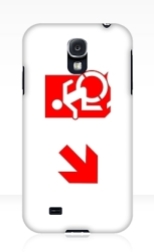 Accessible Exit Sign Project Wheelchair Wheelie Running Man Symbol Means of Egress Icon Disability Emergency Evacuation Fire Safety Samsung Galaxy Case 134