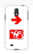 Accessible Exit Sign Project Wheelchair Wheelie Running Man Symbol Means of Egress Icon Disability Emergency Evacuation Fire Safety Samsung Galaxy Case 142