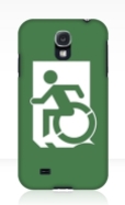 Accessible Exit Sign Project Wheelchair Wheelie Running Man Symbol Means of Egress Icon Disability Emergency Evacuation Fire Safety Samsung Galaxy Case 16