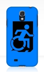 Accessible Exit Sign Project Wheelchair Wheelie Running Man Symbol Means of Egress Icon Disability Emergency Evacuation Fire Safety Samsung Galaxy Case 1