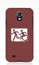 Accessible Exit Sign Project Wheelchair Wheelie Running Man Symbol Means of Egress Icon Disability Emergency Evacuation Fire Safety Samsung Galaxy Case 2