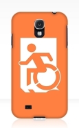 Accessible Exit Sign Project Wheelchair Wheelie Running Man Symbol Means of Egress Icon Disability Emergency Evacuation Fire Safety Samsung Galaxy Case 35