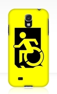 Accessible Exit Sign Project Wheelchair Wheelie Running Man Symbol Means of Egress Icon Disability Emergency Evacuation Fire Safety Samsung Galaxy Case 4