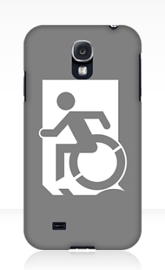 Accessible Exit Sign Project Wheelchair Wheelie Running Man Symbol Means of Egress Icon Disability Emergency Evacuation Fire Safety Samsung Galaxy Case 58