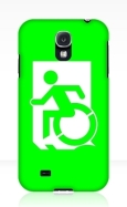 Accessible Exit Sign Project Wheelchair Wheelie Running Man Symbol Means of Egress Icon Disability Emergency Evacuation Fire Safety Samsung Galaxy Case 64