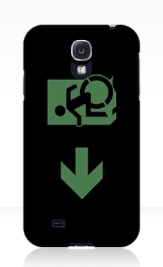 Accessible Exit Sign Project Wheelchair Wheelie Running Man Symbol Means of Egress Icon Disability Emergency Evacuation Fire Safety Samsung Galaxy Case 84