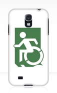 Accessible Exit Sign Project Wheelchair Wheelie Running Man Symbol Means of Egress Icon Disability Emergency Evacuation Fire Safety Samsung Galaxy Case 97