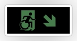Accessible Exit Sign Project Wheelchair Wheelie Running Man Symbol Means of Egress Icon Disability Emergency Evacuation Fire Safety Sticker 105