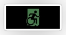 Accessible Exit Sign Project Wheelchair Wheelie Running Man Symbol Means of Egress Icon Disability Emergency Evacuation Fire Safety Sticker 107