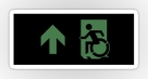 Accessible Exit Sign Project Wheelchair Wheelie Running Man Symbol Means of Egress Icon Disability Emergency Evacuation Fire Safety Sticker 108