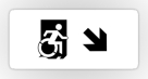 Accessible Exit Sign Project Wheelchair Wheelie Running Man Symbol Means of Egress Icon Disability Emergency Evacuation Fire Safety Sticker 118