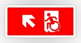 Accessible Exit Sign Project Wheelchair Wheelie Running Man Symbol Means of Egress Icon Disability Emergency Evacuation Fire Safety Sticker 34